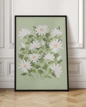 Ladybug flowers Poster