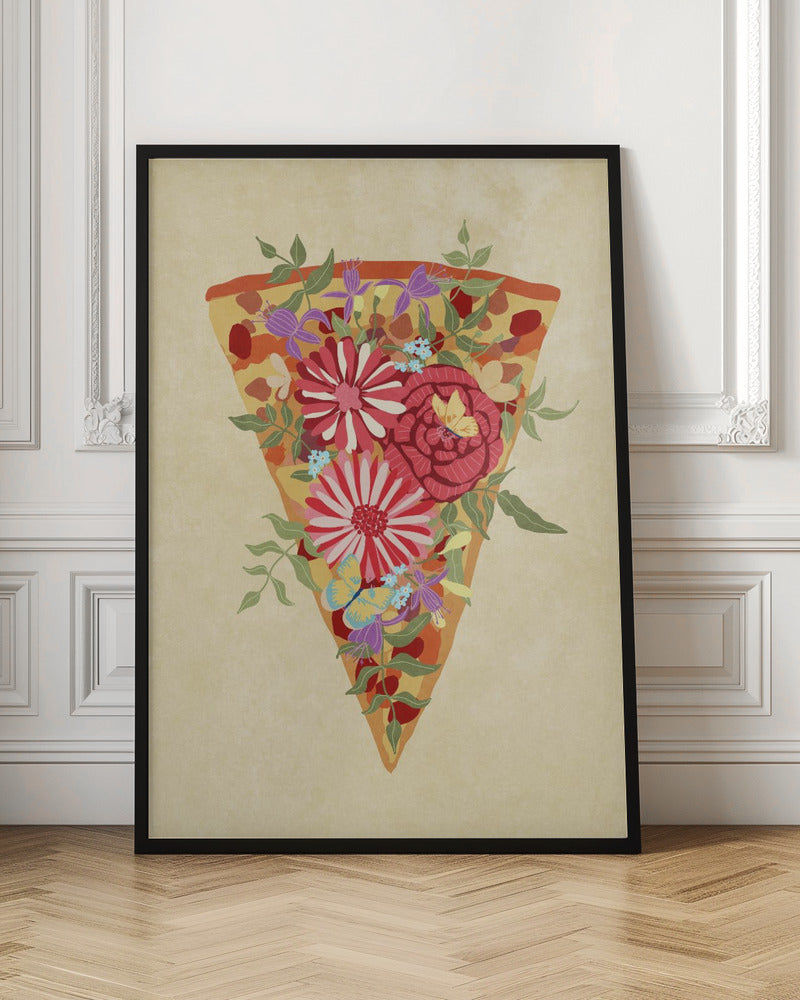 Slice of flower pizza Poster