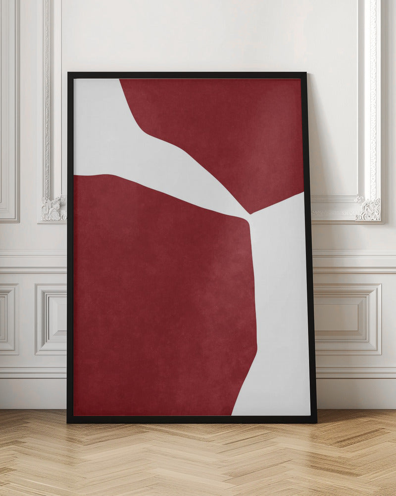 Abstract Red on white Poster