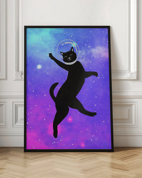 Happy Space Cat Poster