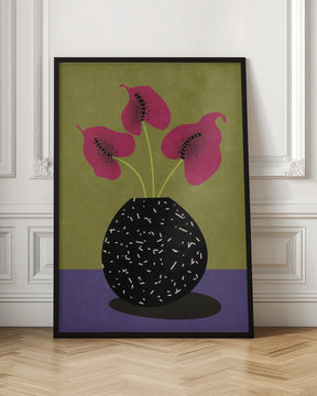 Nice flowers in vase Poster