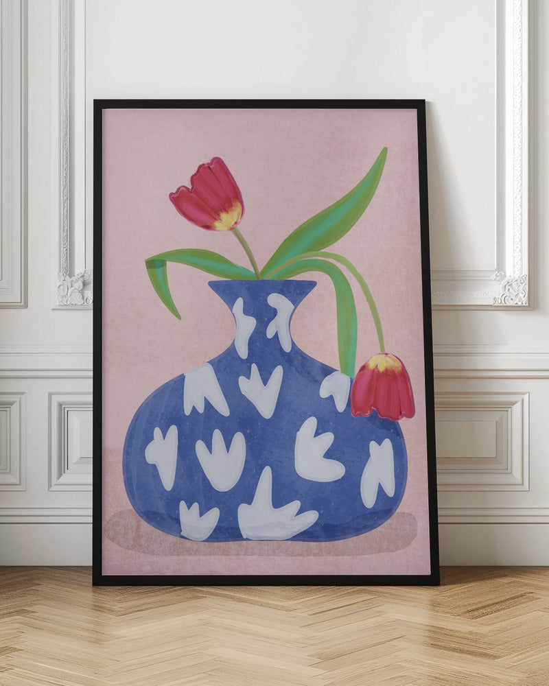 Tulpe in vase Poster