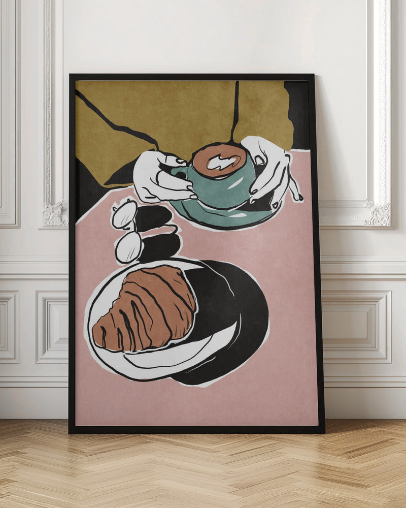 Croissant et café au lait Poster