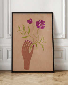 Flower in my hand Poster