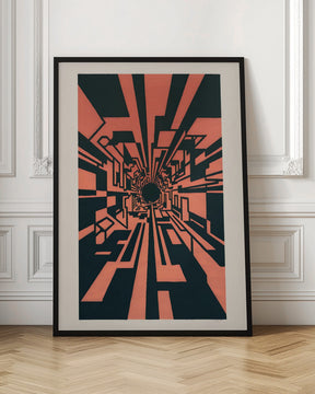 Square Warp Hole Poster