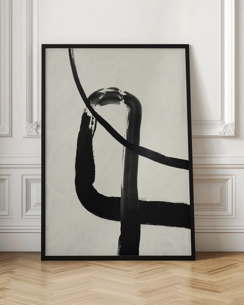 Black Strokes No 5 Poster