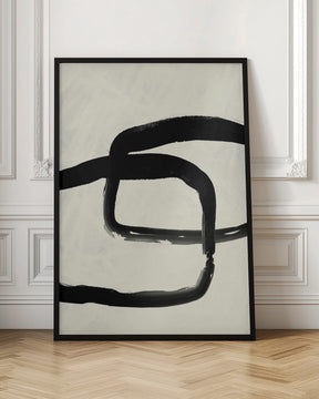 Black strokes no 6 Poster