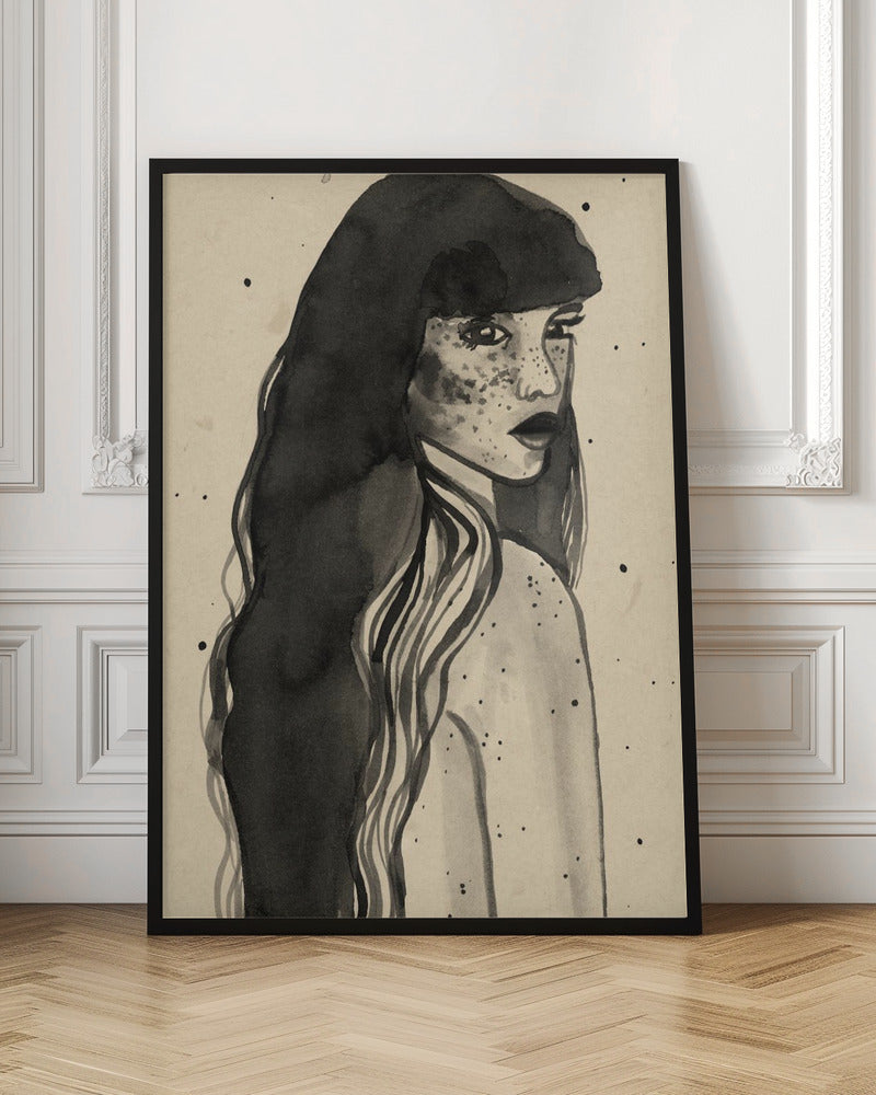 Long Hair Lady Poster