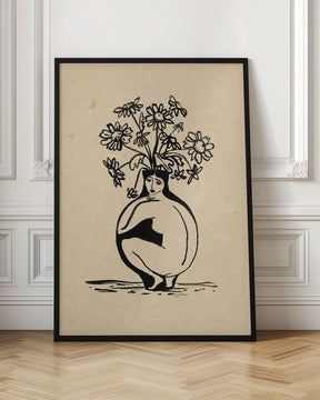 Woman in vase Poster