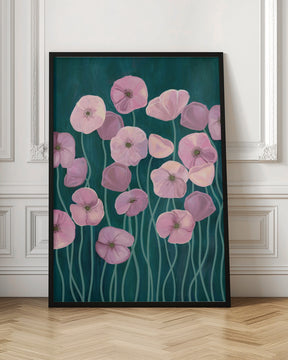 Pink poppies Poster