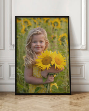 Sunflower girl Poster