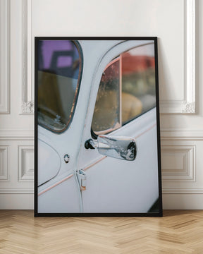 Pastel Volskwagen Beetle in the streets of Oaxaca Mexico Poster