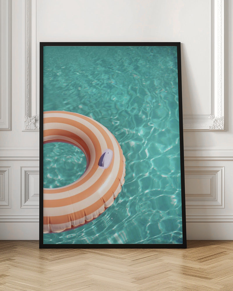 Peach Fuzz Swimming Pool Fun Poster