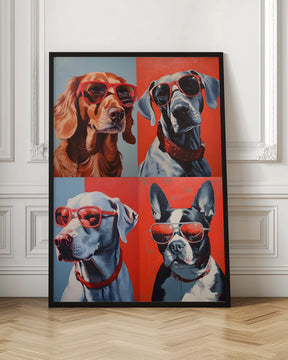 Dogs In Shades Poster