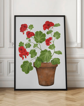 Red Geranium Poster