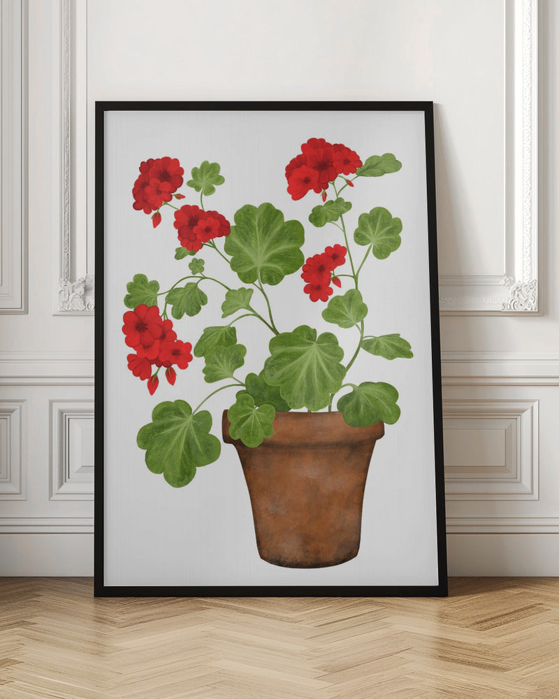 Red Geranium Poster