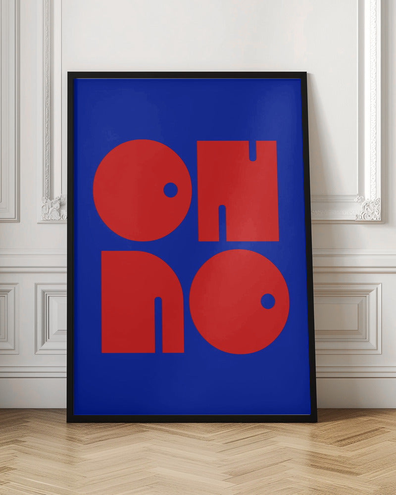 Oh No Dark Blue Recovered.psdratio 3x4 Print By Bohonewart Poster