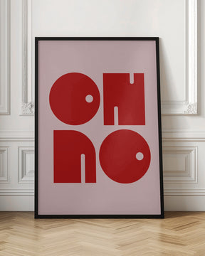 Oh No Pink Red.psdratio 3x4 Print By Bohonewart Poster