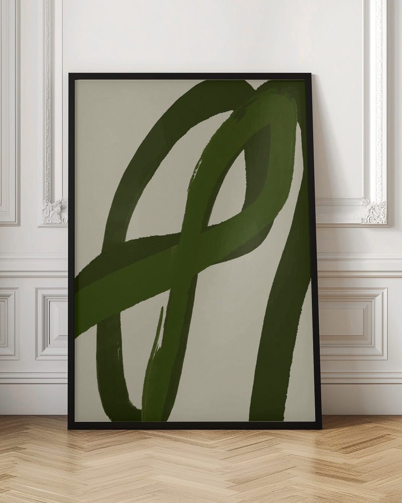 Green Strokes No 1 Poster