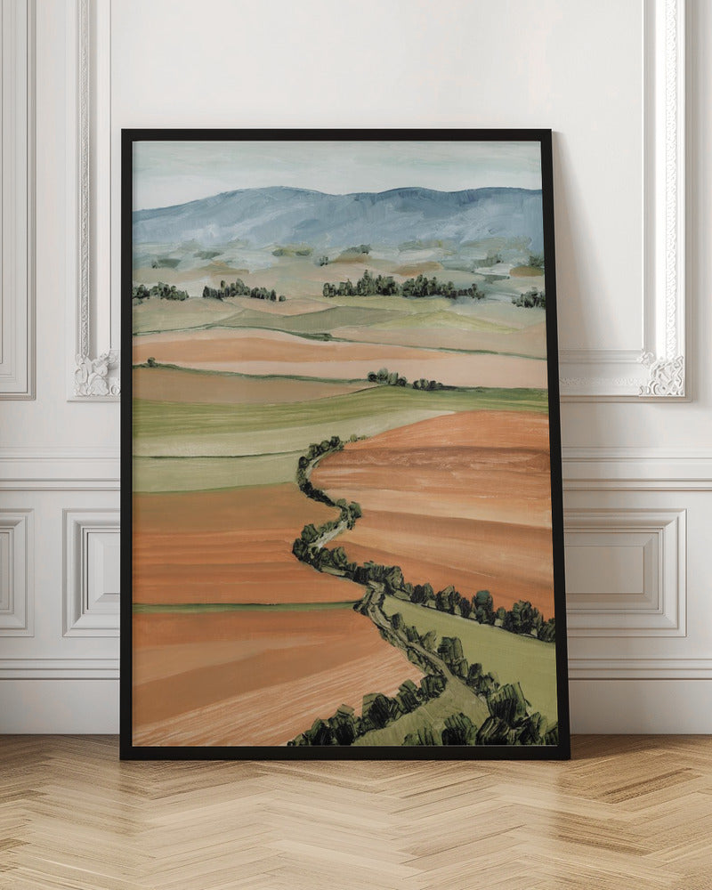 Queniva patchwork landscape Poster
