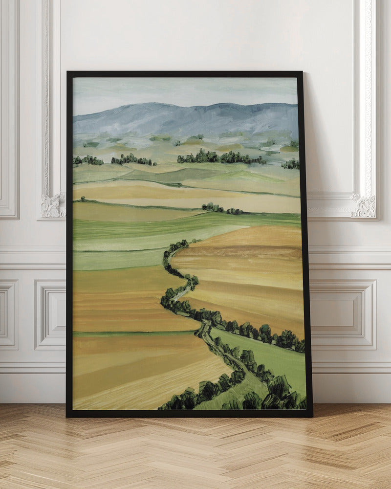 Queniva patchwork landscape Poster