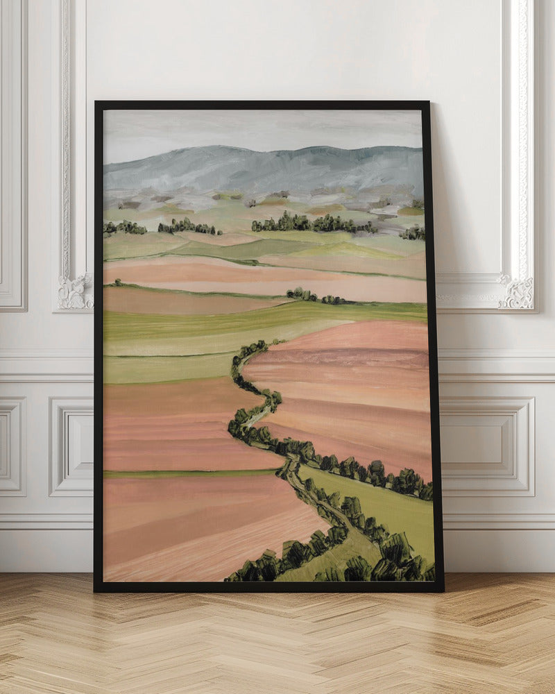 Queniva patchwork landscape Poster