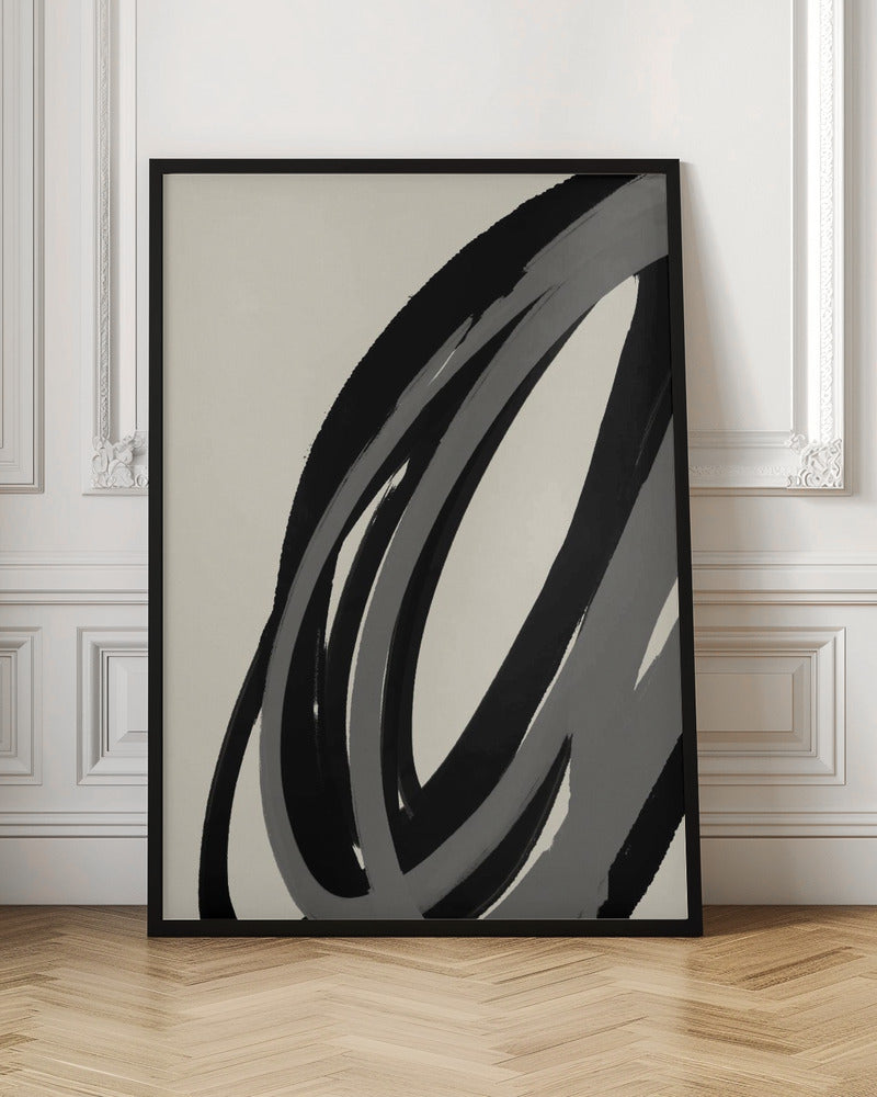 Black And Gray No 1 Poster