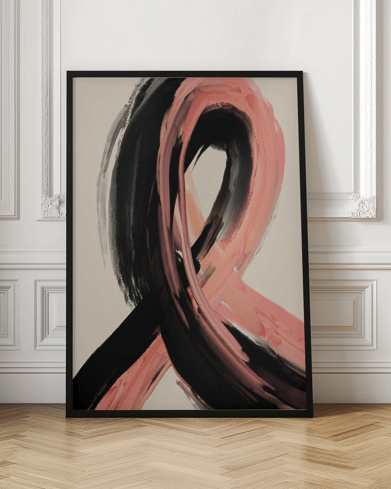 Black And Peach No 1 Poster