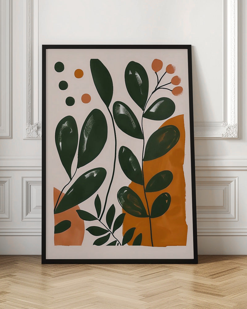 Abstract Botanical No 1 Poster