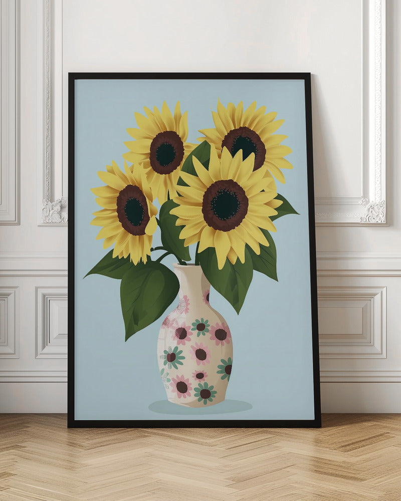 Vase of Sunflowers Poster