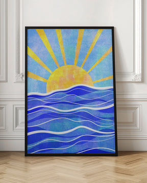 Sea Sunset Blue Poster