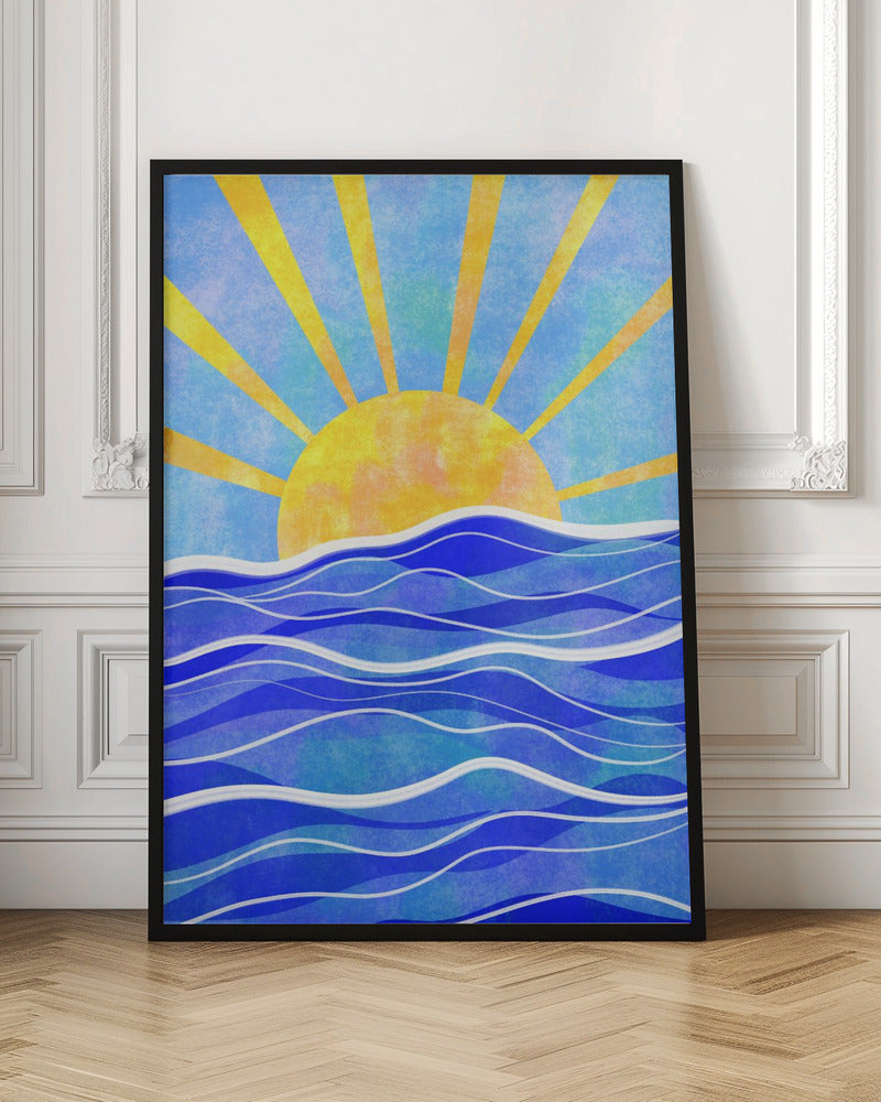 Sea Sunset Blue Poster