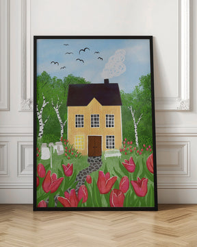 The Tulip House Yellow Poster