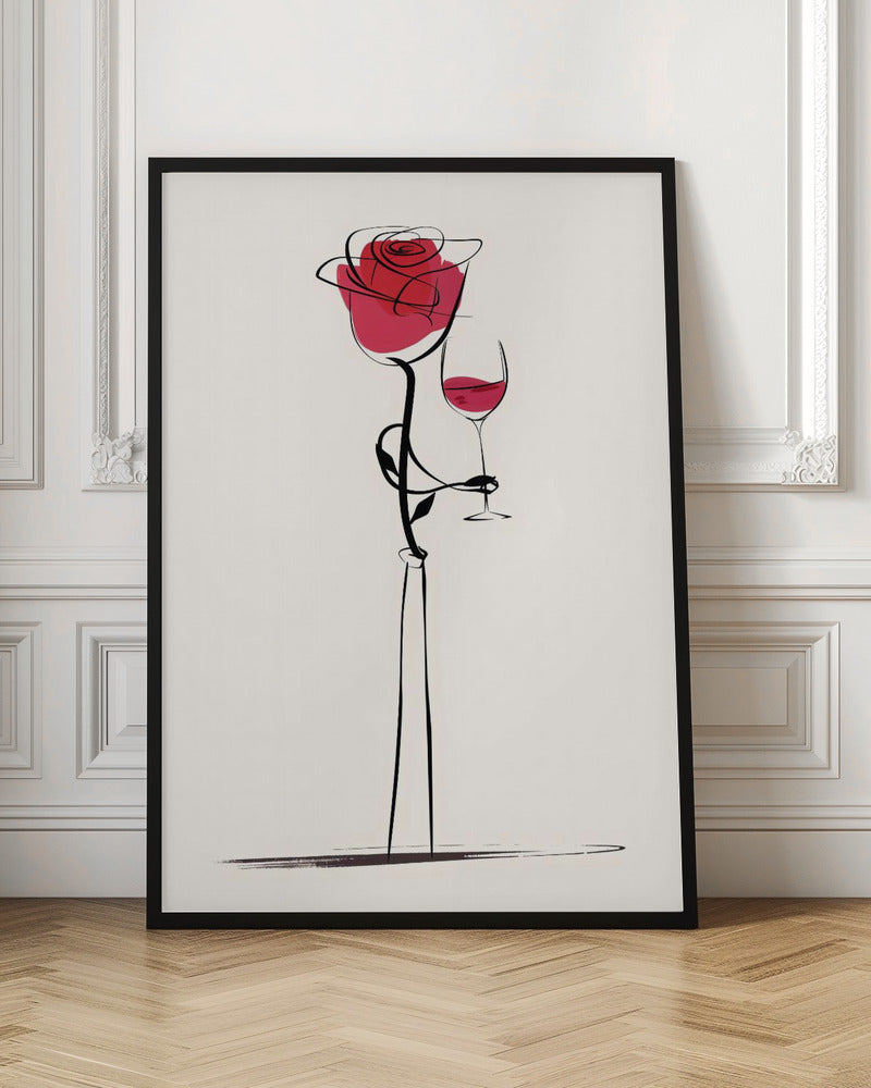 Wine Rose Poster