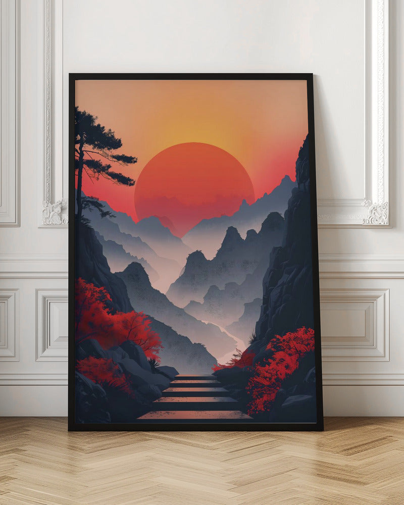 Sunset In the Mountains Poster