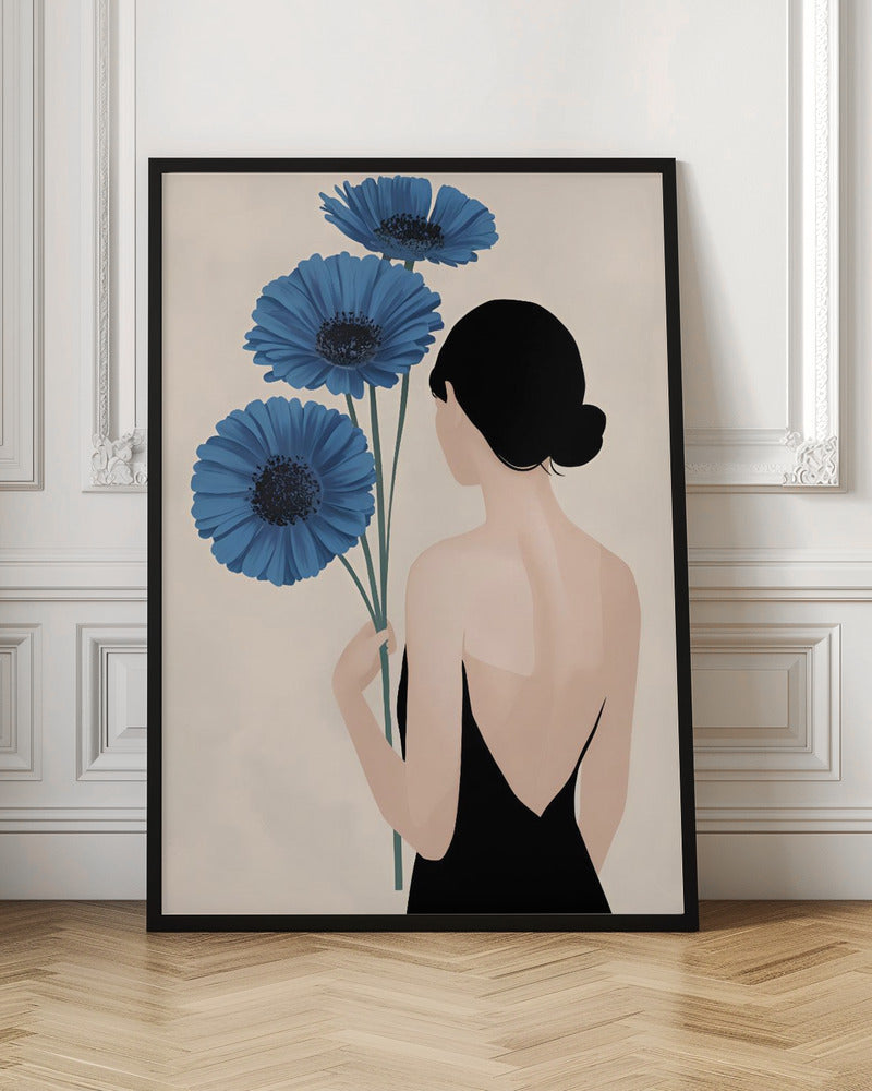 Blue Blooms In Silence Poster