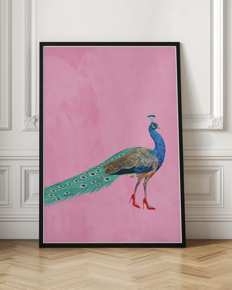 Peacock wearing heels Poster