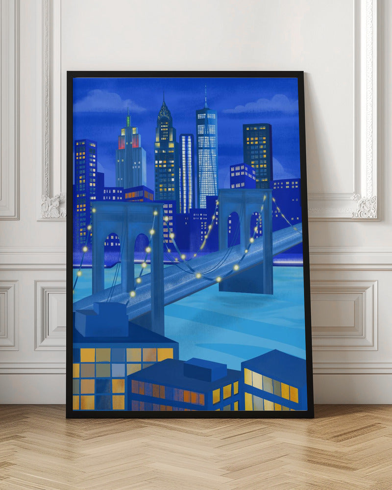 New York At Night Poster