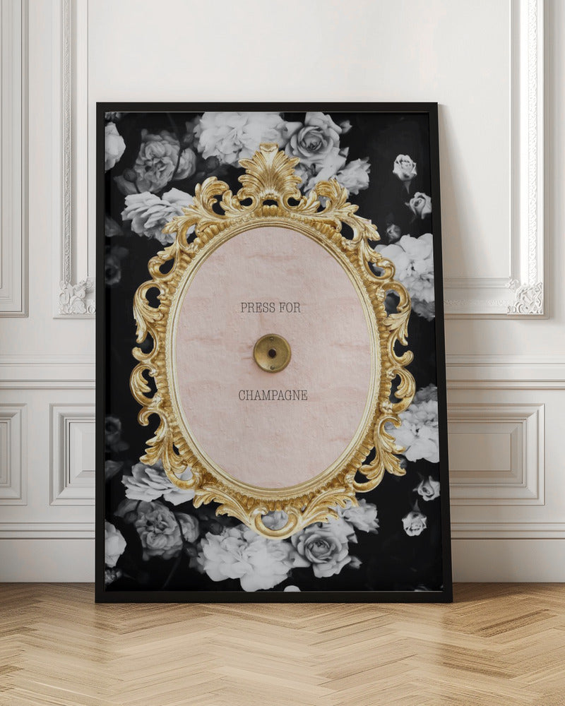 Champagnedarkfloral Ratio2x3 Poster