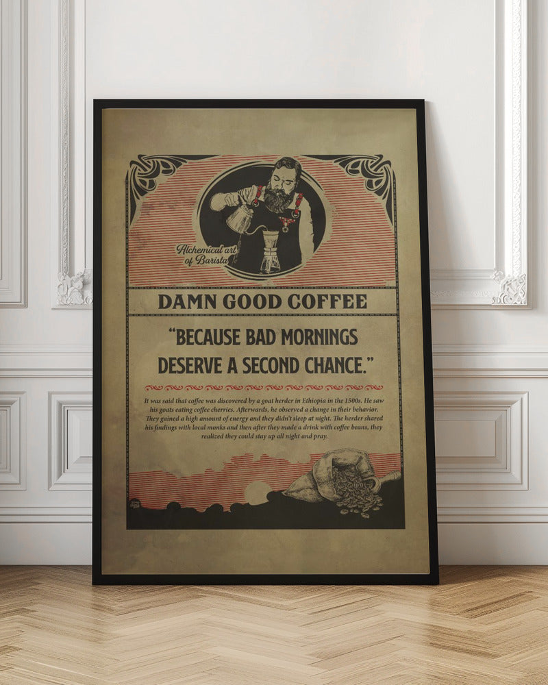 Barista Coffee Print Poster