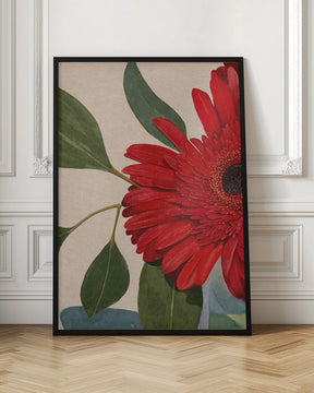 Red Gerbera Daisy Detail2 Poster