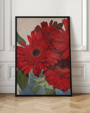 Red Gerbera Daisy Detail 3 Poster