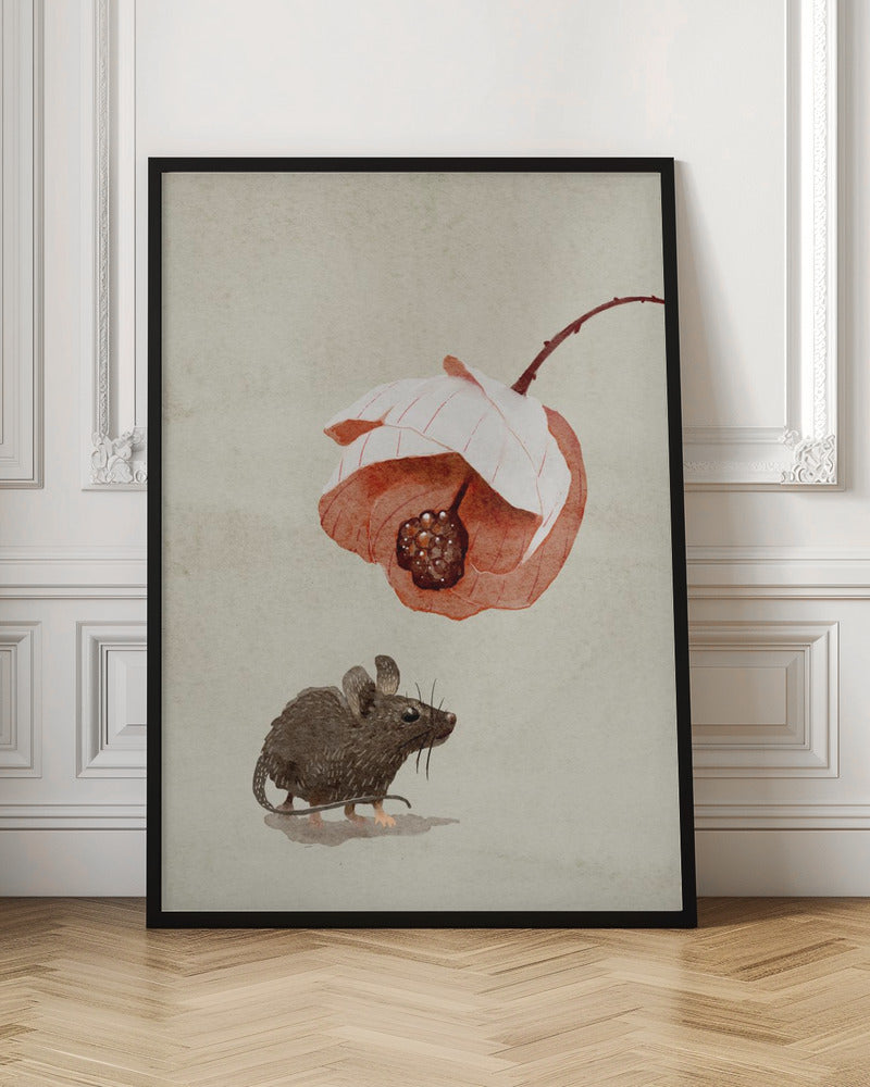 Mouse and Flower Poster