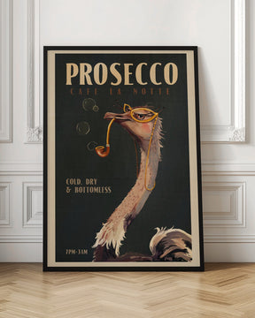 Art Deco Prosecco Wall Art Of An Ostrich Poster