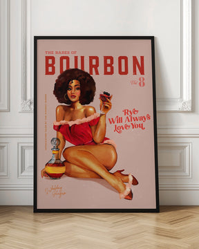 Babes of Bourbon Vol 8 Vintage Pinup Girl With Afro Poster