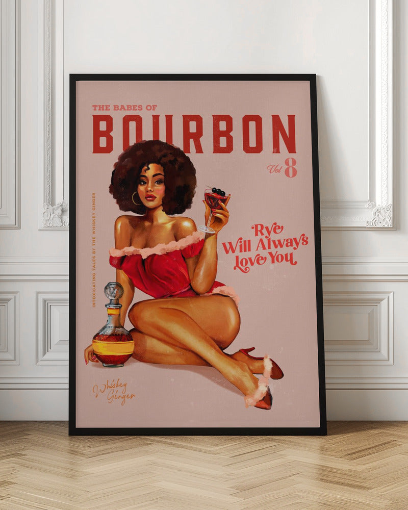 Babes of Bourbon Vol 8 Vintage Pinup Girl With Afro Poster