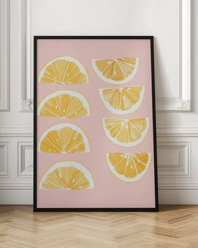 Sliced Lemons Poster