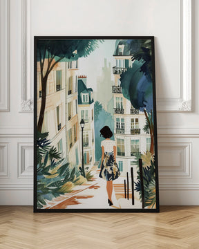 Paris  Watercolor Digital Painting (1) Poster