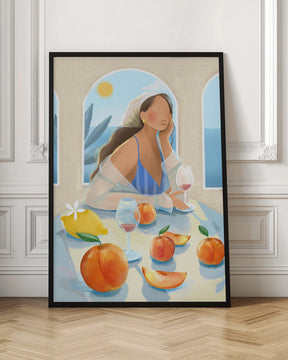 Girl with peaches Poster