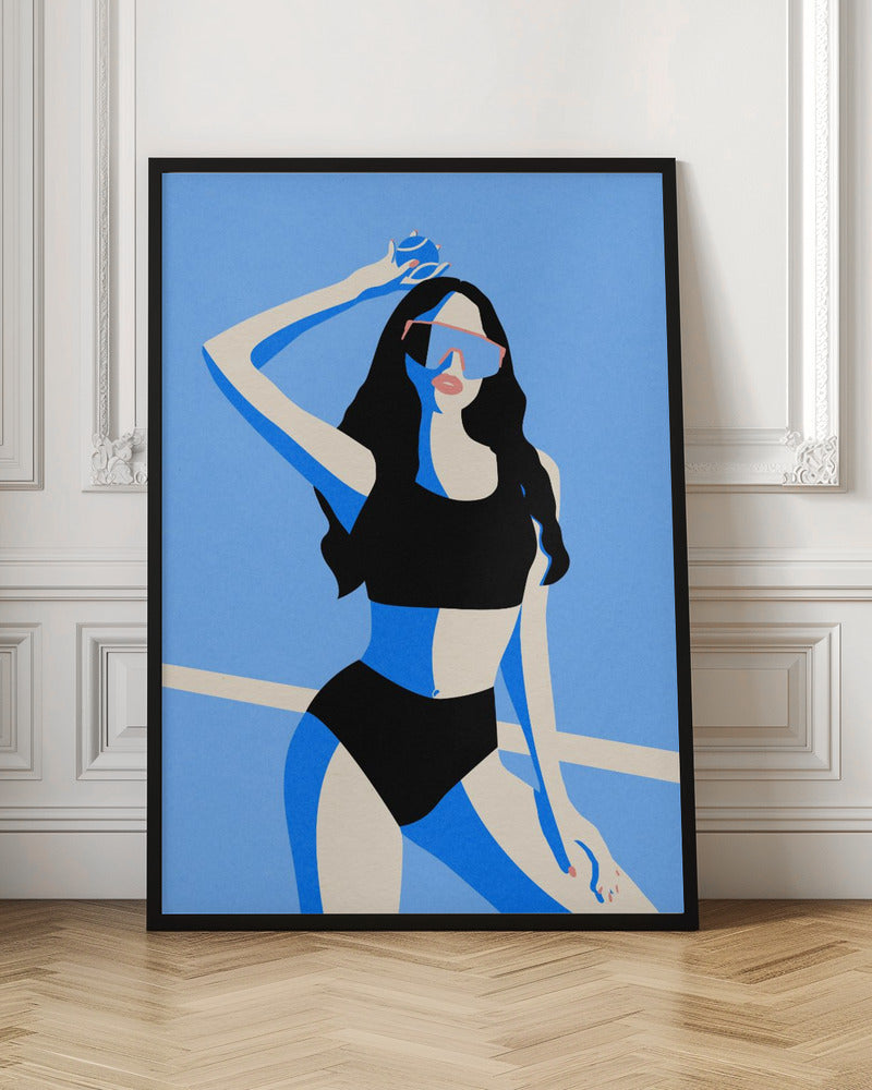 Blue Sport Girl Poster